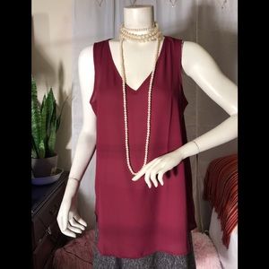 AP.9 WINE COLOR TUNIC SLEEVELESS VERY SIMPLE